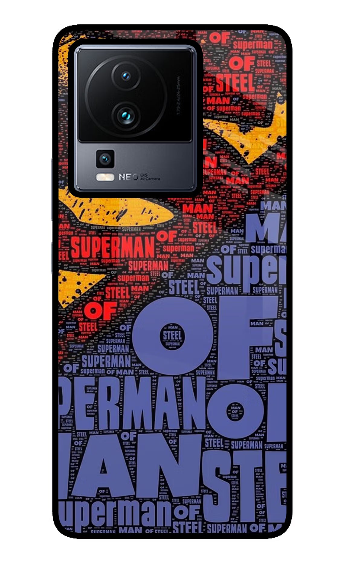 Superman iQOO Neo 7 Glass Case Back Cover by Casekaro