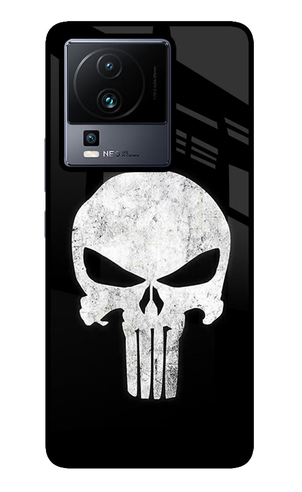 Punisher Skull iQOO Neo 7 Glass Case - Punisher Skull iQOO Neo 7 Glass Case Punisher Skull iQOO Neo 7 Glass Case