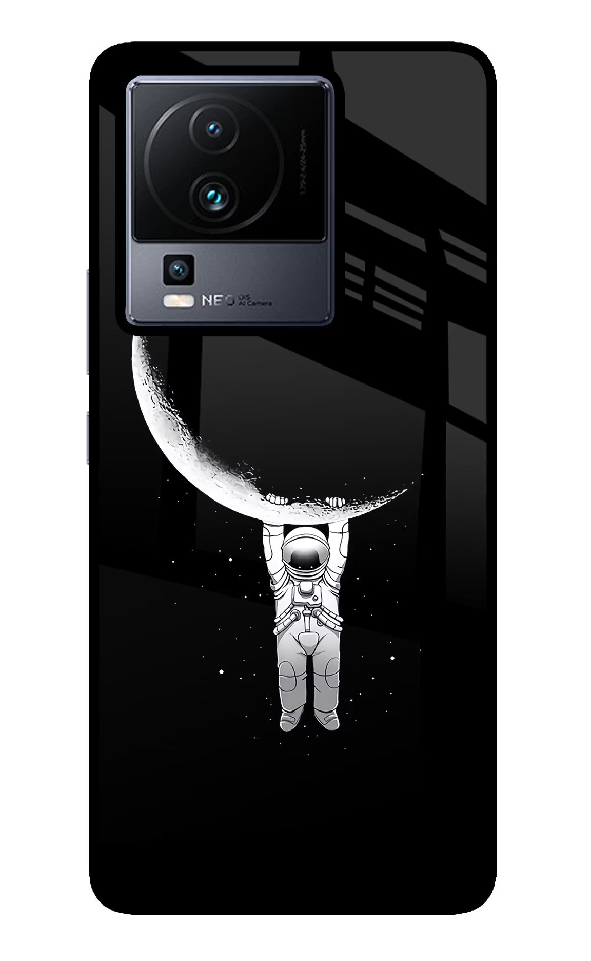 Moon Space iQOO Neo 7 Glass Case Back Cover by Casekaro