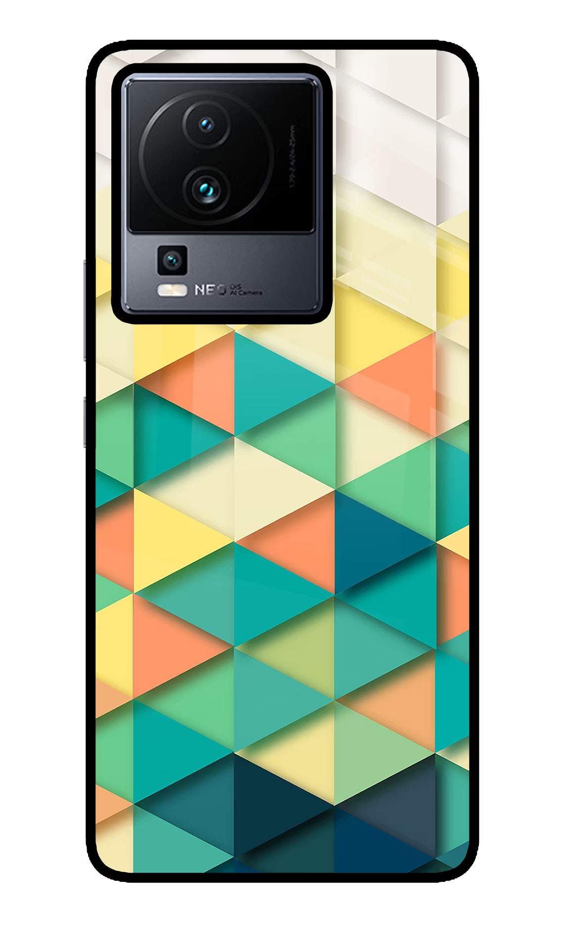 Abstract iQOO Neo 7 Glass Case Back Cover by Casekaro