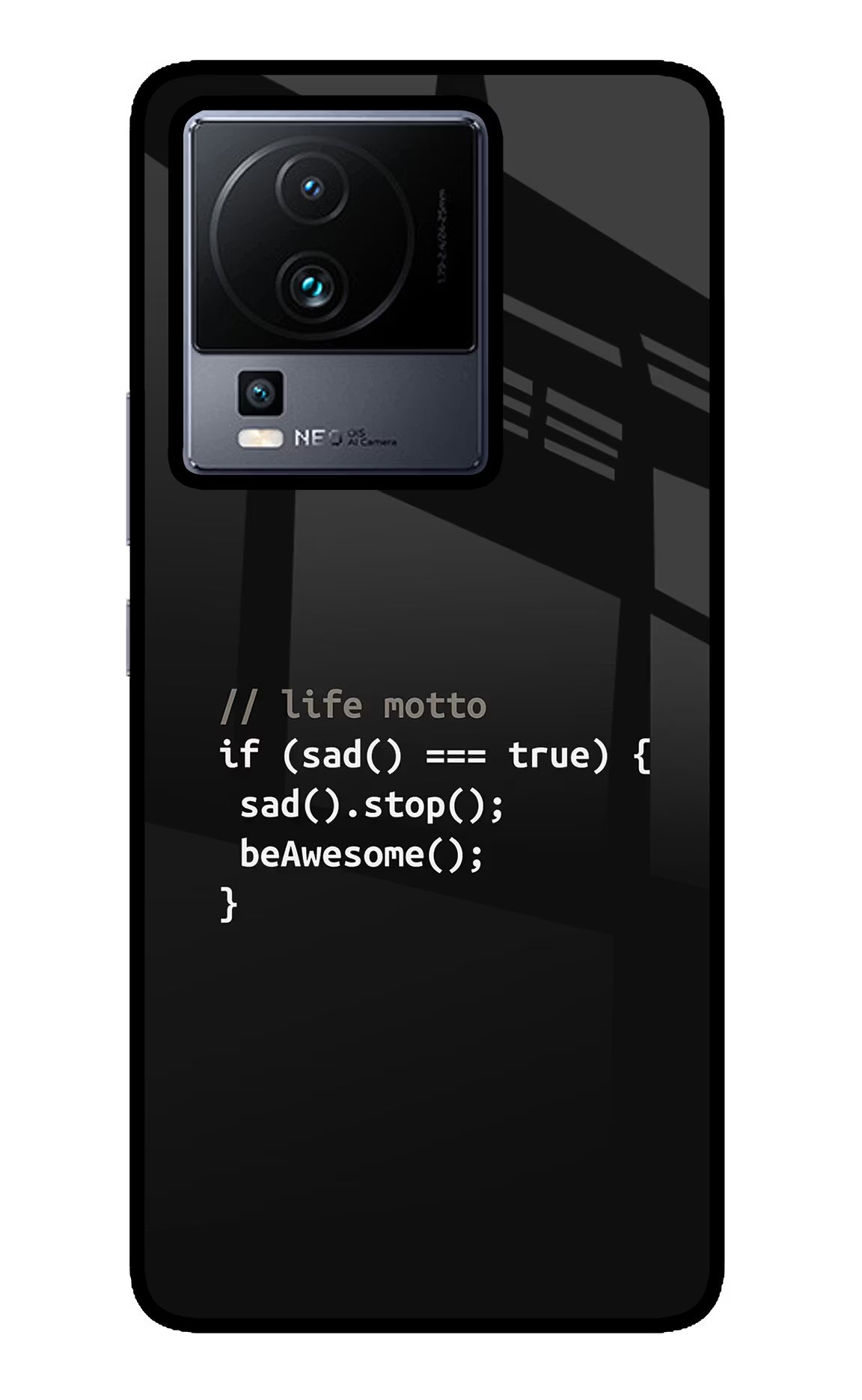 Life Motto Code iQOO Neo 7 Glass Case - Life Motto Code iQOO Neo 7 Glass Case Life Motto Code iQOO Neo 7 Glass Case