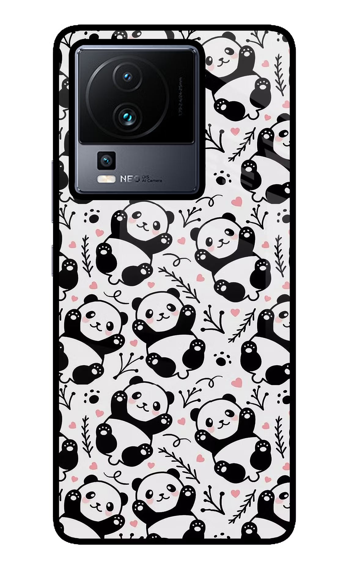 Cute Panda iQOO Neo 7 Glass Case - Cute Panda iQOO Neo 7 Glass Case Cute Panda iQOO Neo 7 Glass Case