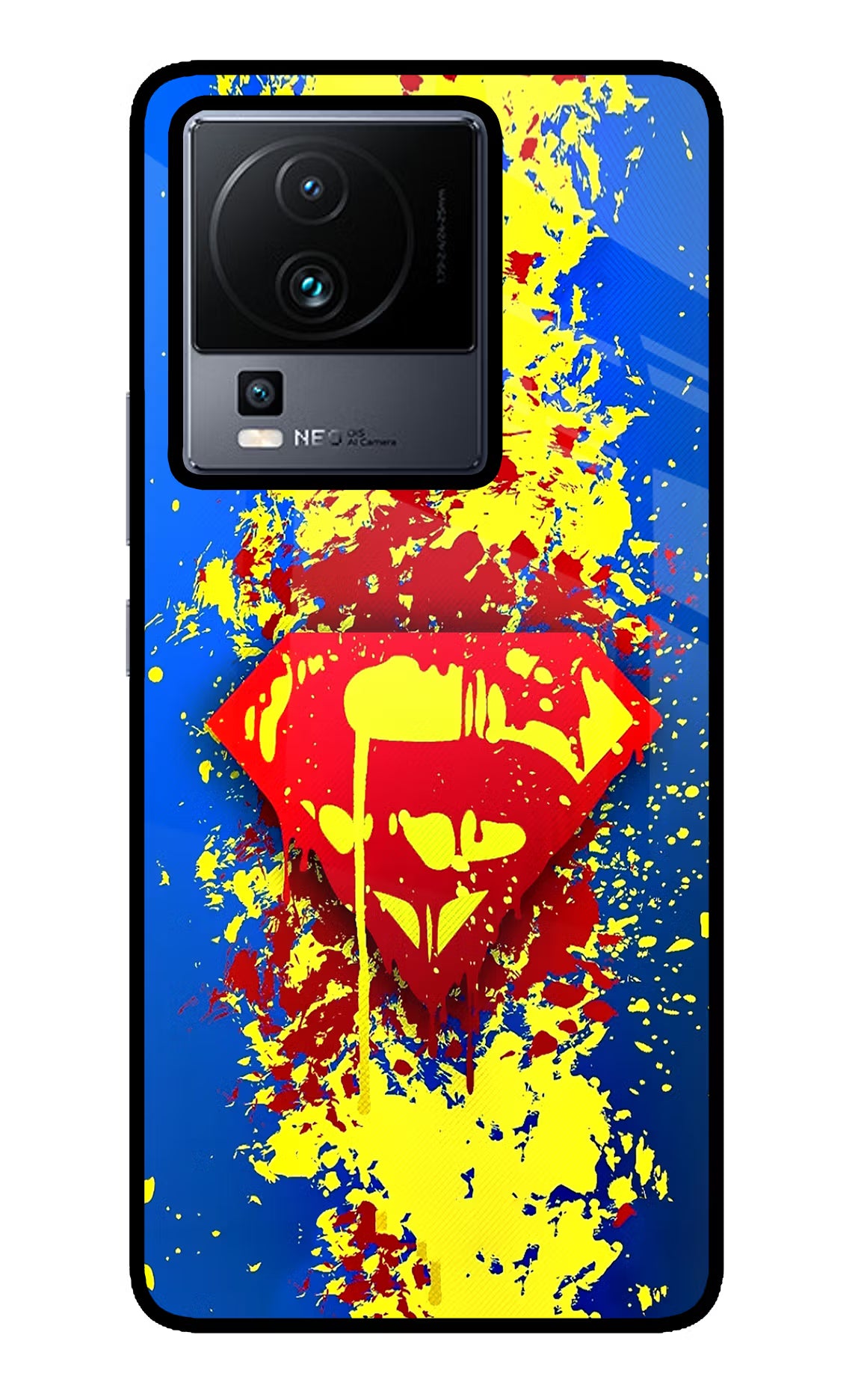 Superman logo iQOO Neo 7 Glass Case - Superman logo iQOO Neo 7 Glass Case Superman logo iQOO Neo 7 Glass Case