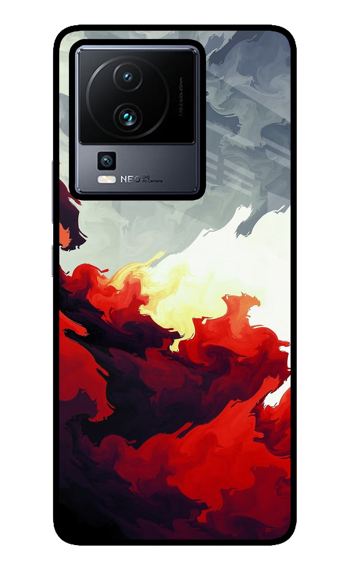 Fire Cloud iQOO Neo 7 Glass Case - Fire Cloud iQOO Neo 7 Glass Case Fire Cloud iQOO Neo 7 Glass Case