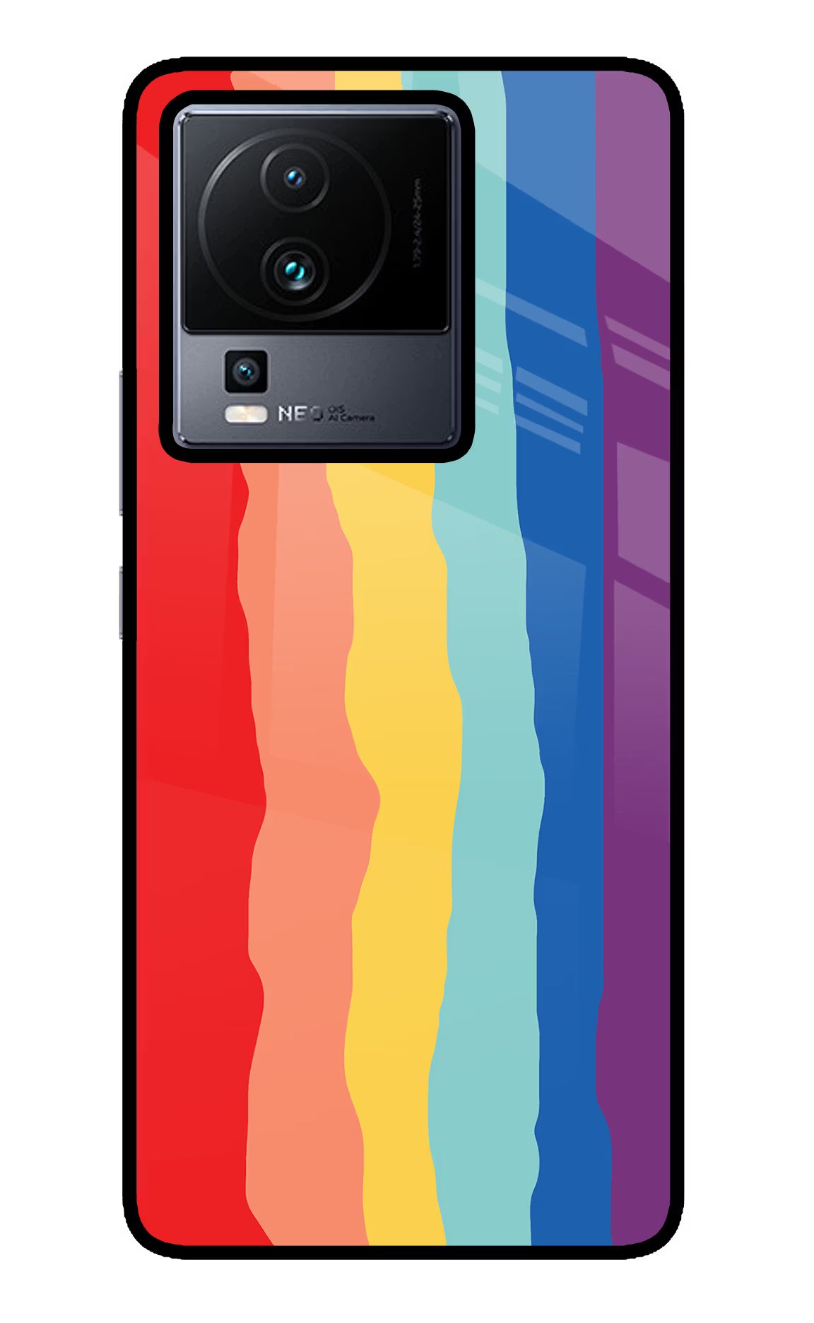 Rainbow iQOO Neo 7 Glass Case - Rainbow iQOO Neo 7 Glass Case Rainbow iQOO Neo 7 Glass Case