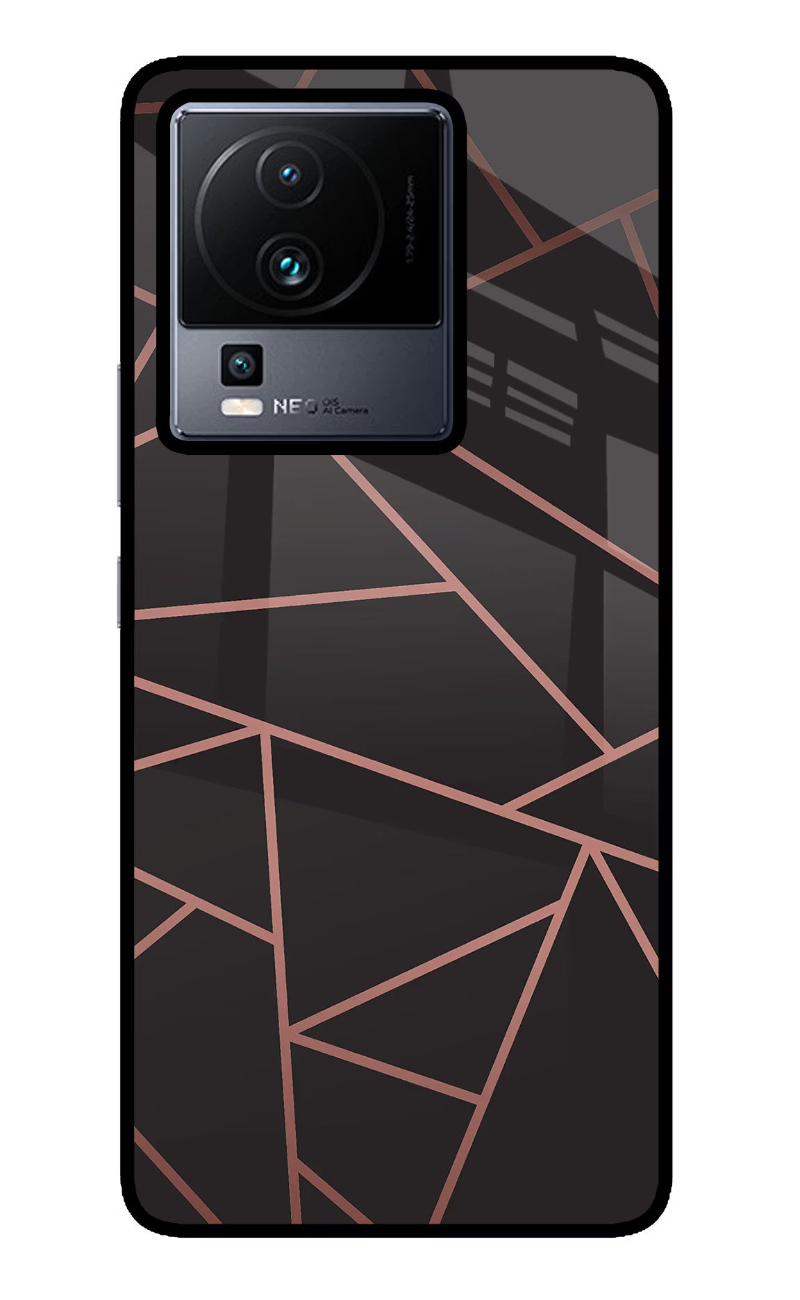 Geometric Pattern iQOO Neo 7 Glass Case Back Cover by Casekaro