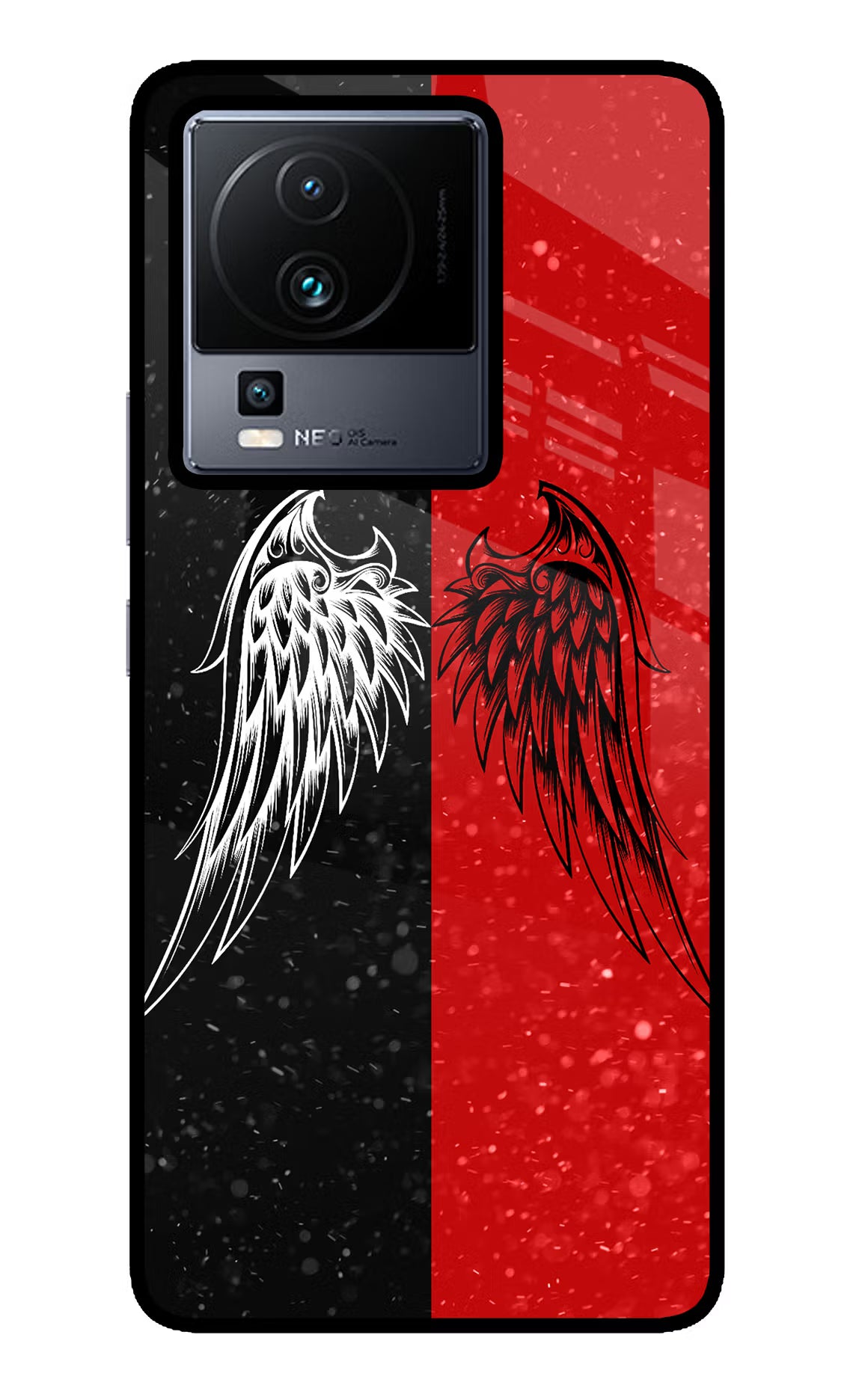 Wings iQOO Neo 7 Glass Case - Wings iQOO Neo 7 Glass Case Wings iQOO Neo 7 Glass Case