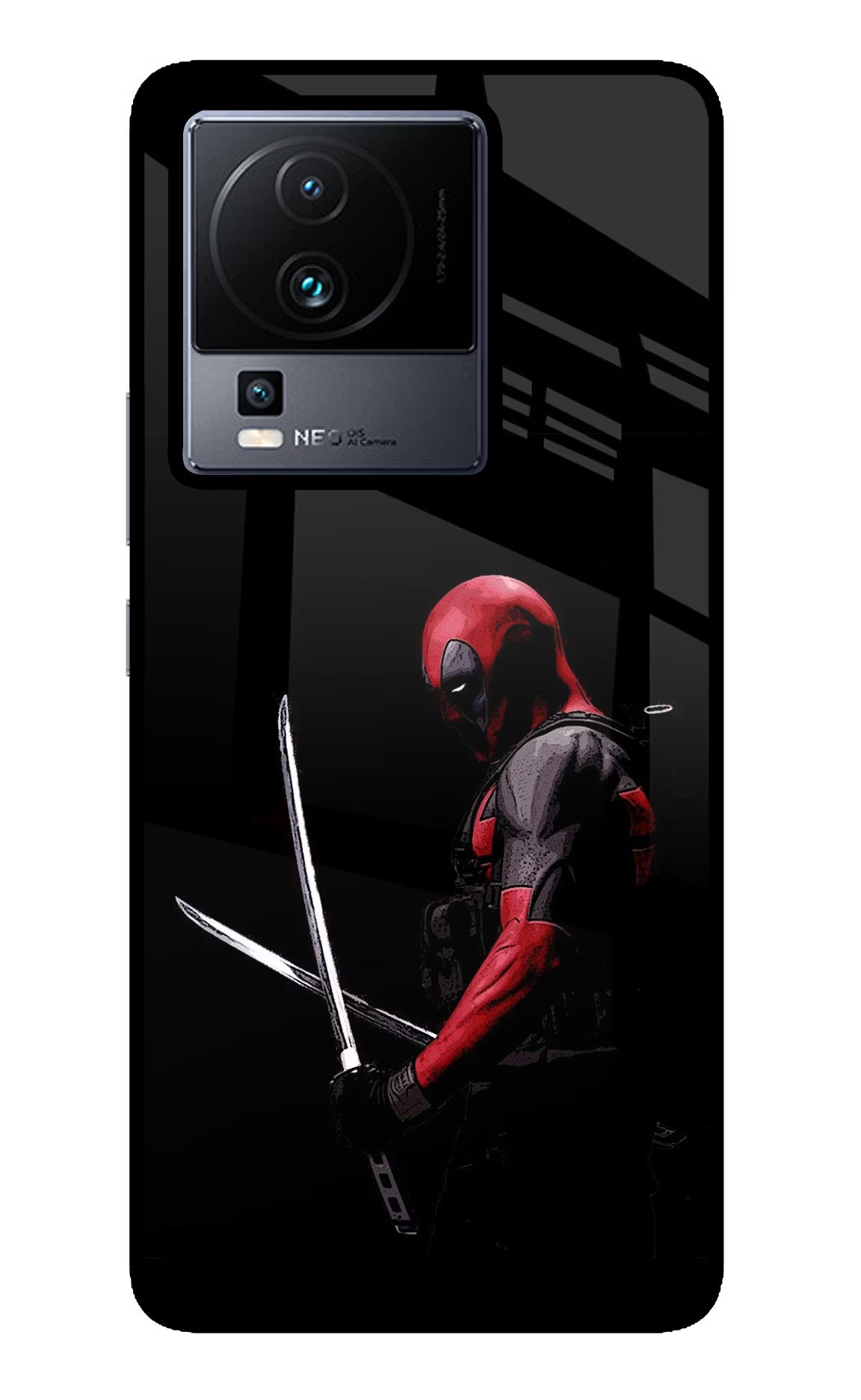 Deadpool iQOO Neo 7 Glass Case Back Cover by Casekaro