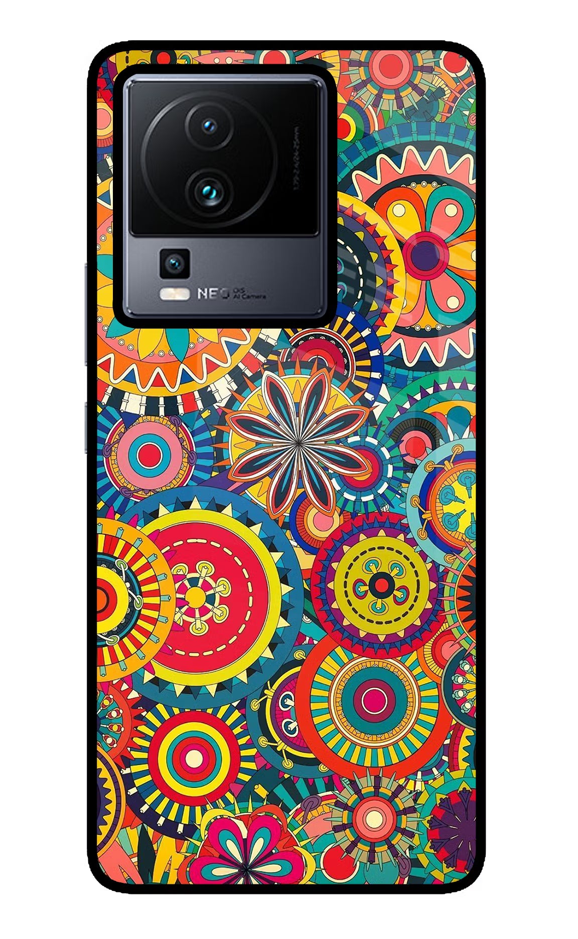 Gol Gol Art iQOO Neo 7 Glass Case Back Cover by Casekaro
