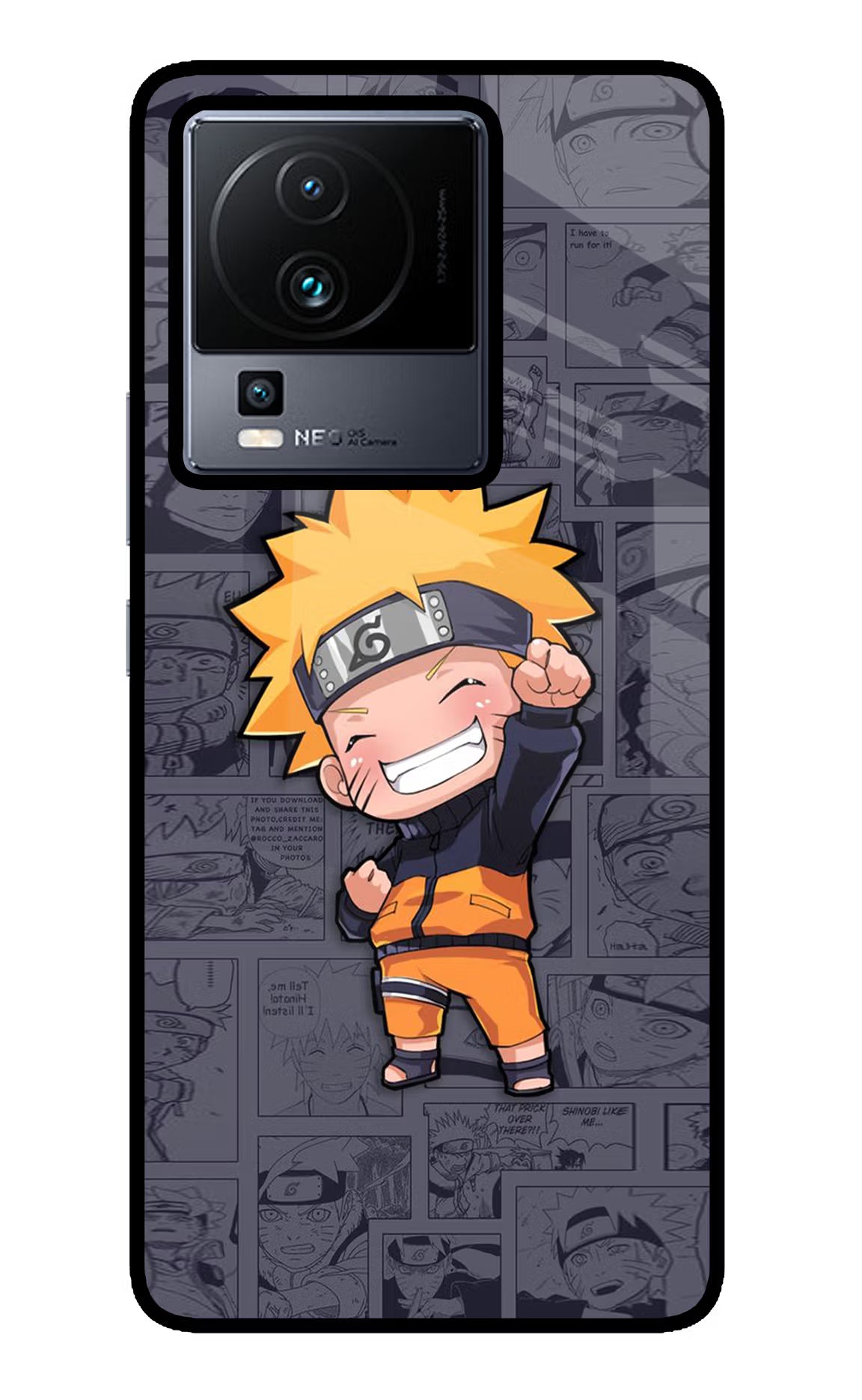 Chota Naruto iQOO Neo 7 Glass Case - Chota Naruto iQOO Neo 7 Glass Case Chota Naruto iQOO Neo 7 Glass Case