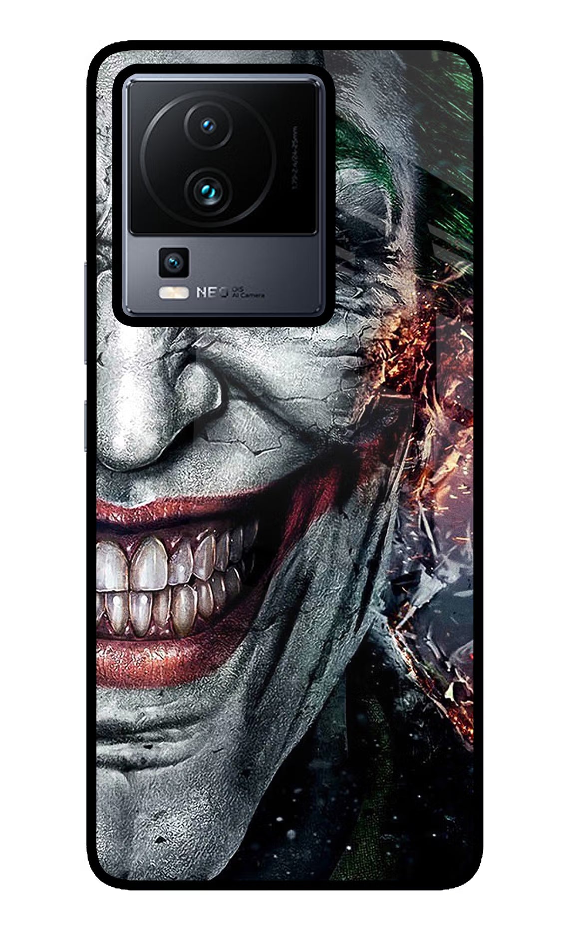 Joker Cam iQOO Neo 7 Glass Case Back Cover by Casekaro