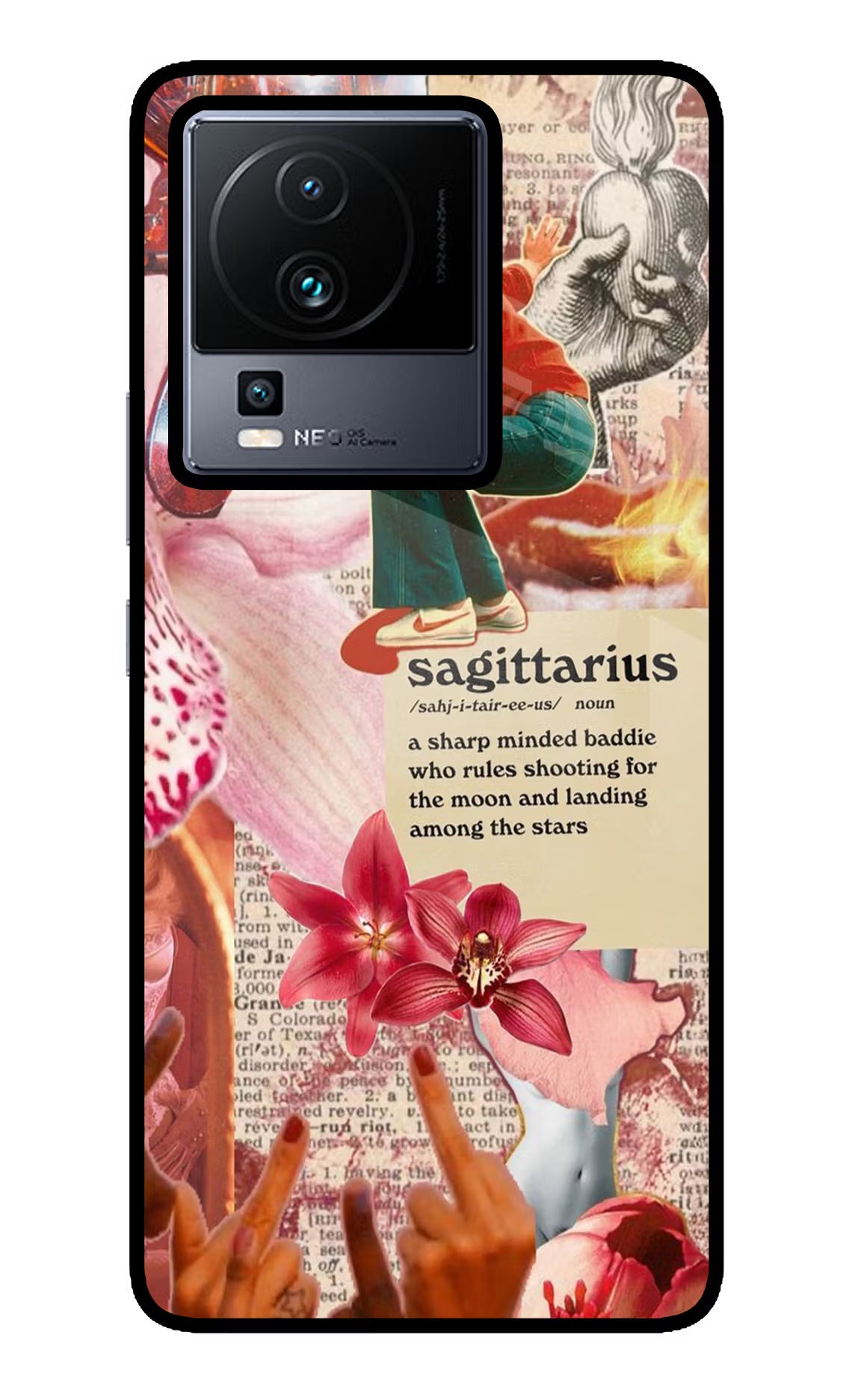 Sagittarius Zodiac iQOO Neo 7 Back Cover - Sagittarius Zodiac iQOO Neo 7 Glass Case Back Cover by Casekaro Sagittarius Zodiac iQOO Neo 7 Glass Case Back Cover by Casekaro