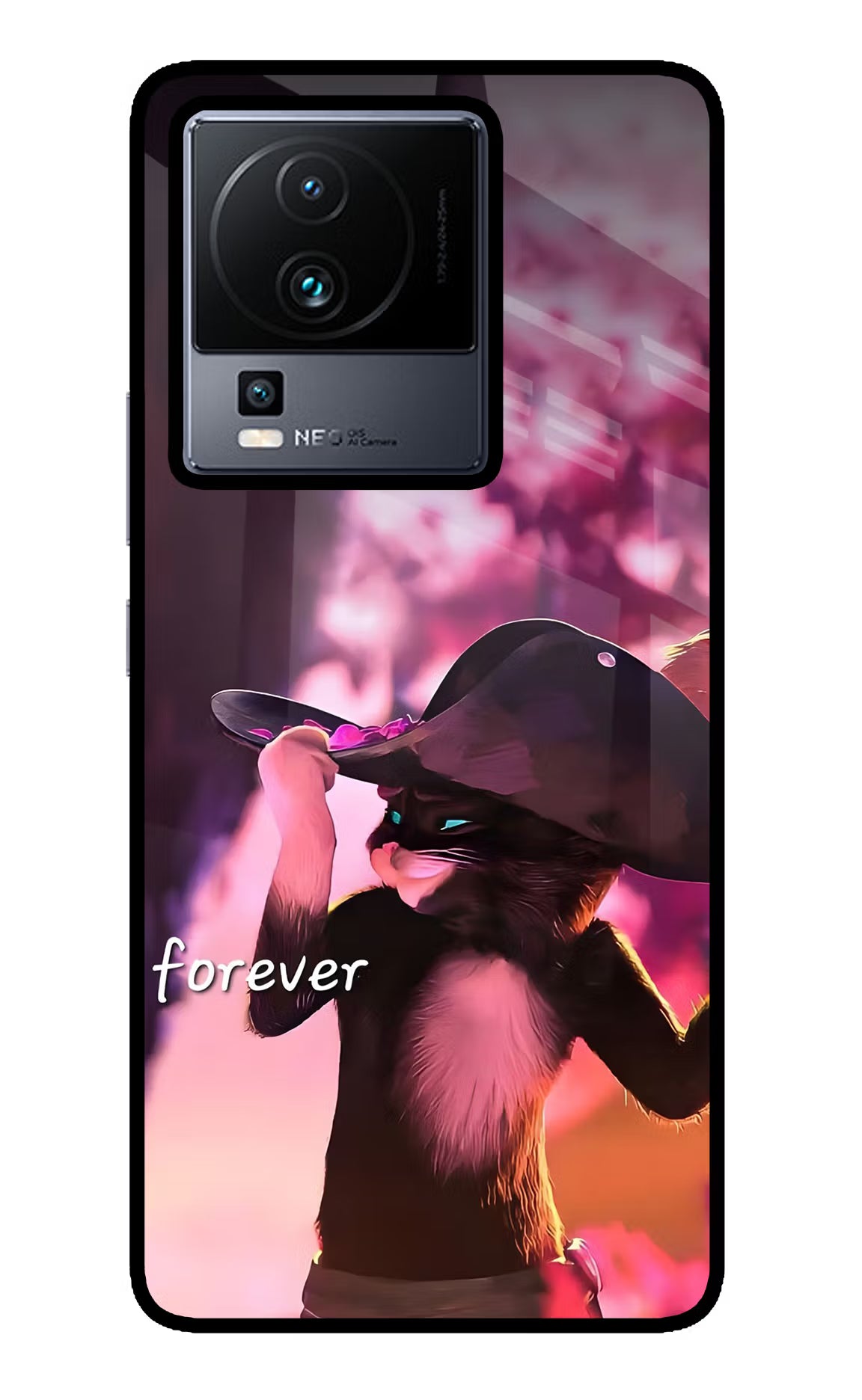Forever Cat iQOO Neo 7 Glass Case - Forever Cat iQOO Neo 7 Glass Case Forever Cat iQOO Neo 7 Glass Case