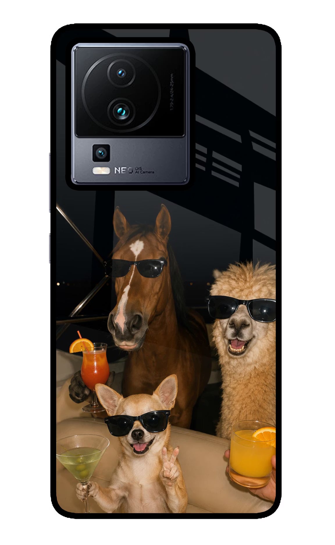 Party Squad iQOO Neo 7 Glass Case - Party Squad iQOO Neo 7 Glass Case Party Squad iQOO Neo 7 Glass Case