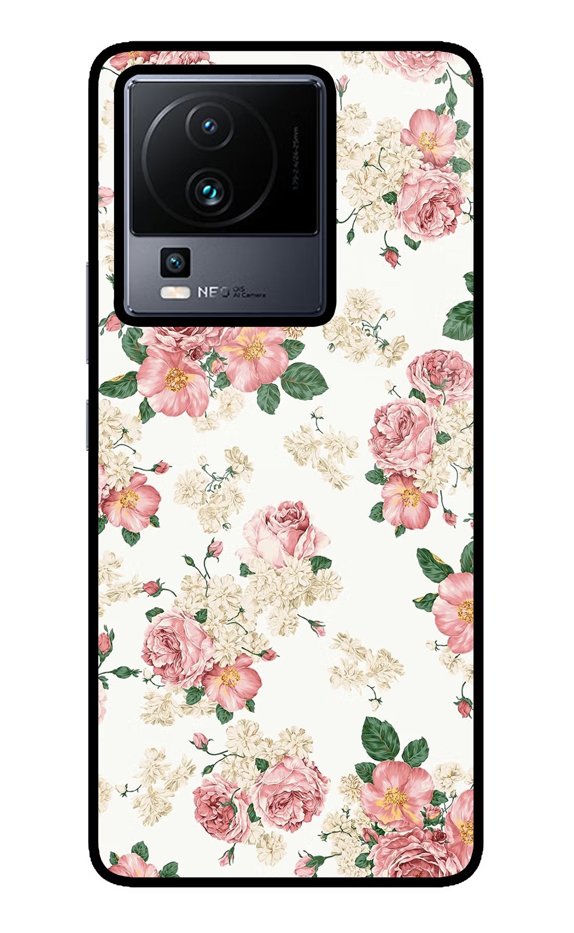 Flowers iQOO Neo 7 Pro Glass Case - Flowers iQOO Neo 7 Pro Glass Case Flowers iQOO Neo 7 Pro Glass Case
