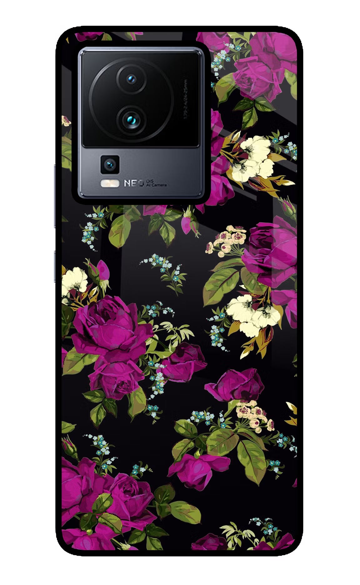 Flowers iQOO Neo 7 Pro Glass Case - Flowers iQOO Neo 7 Pro Glass Case Flowers iQOO Neo 7 Pro Glass Case