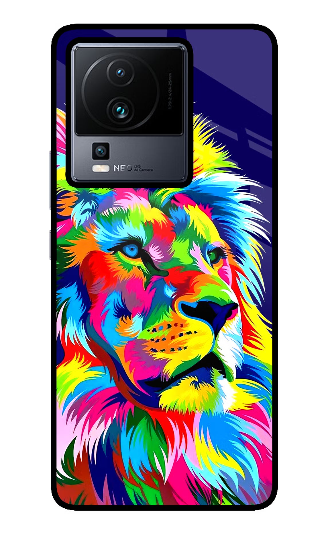 Vector Art Lion iQOO Neo 7 Pro Glass Case - Vector Art Lion iQOO Neo 7 Pro Glass Case Vector Art Lion iQOO Neo 7 Pro Glass Case