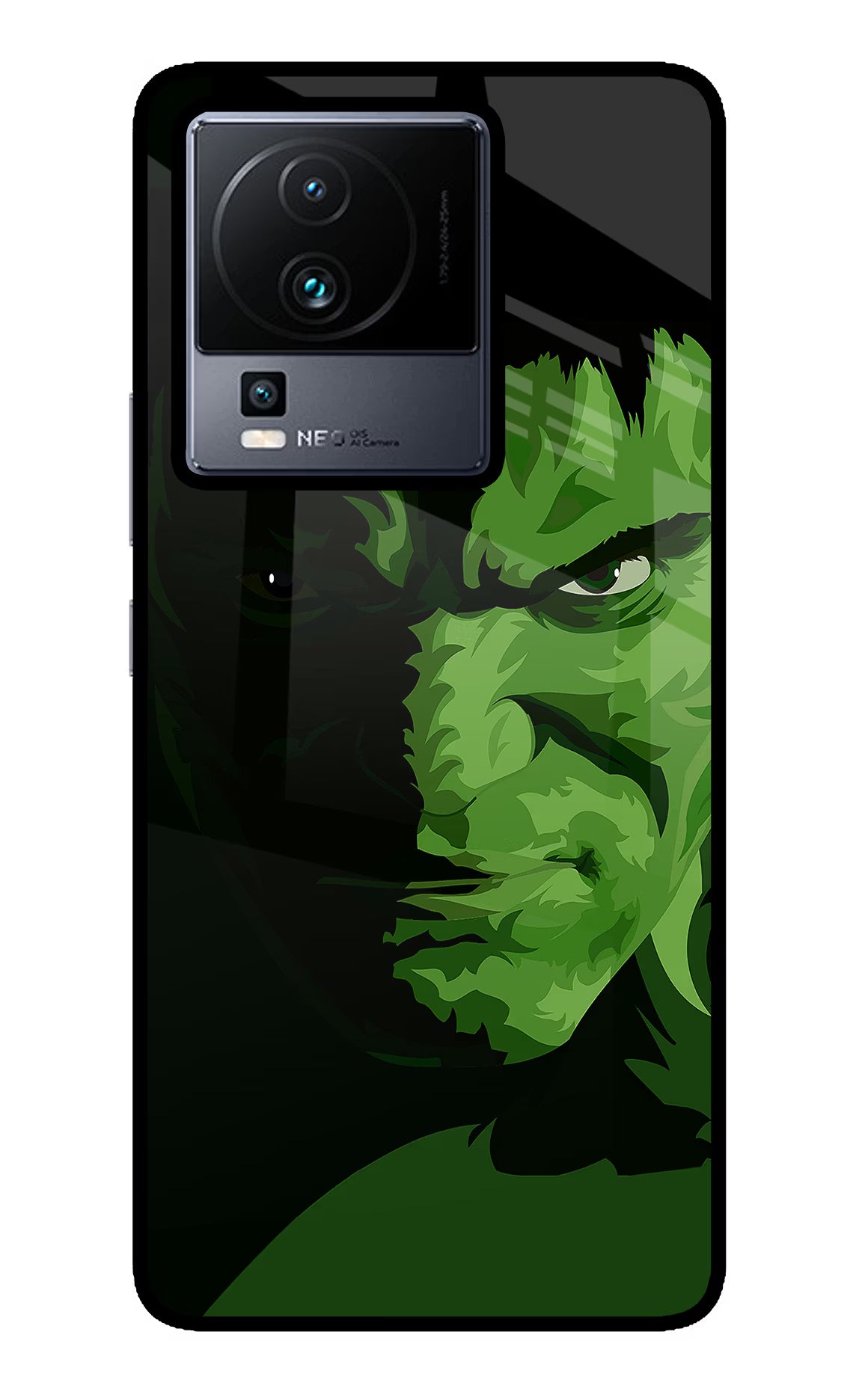 HULK iQOO Neo 7 Pro Back Cover - HULK iQOO Neo 7 Pro Glass Case Back Cover by Casekaro HULK iQOO Neo 7 Pro Glass Case Back Cover by Casekaro