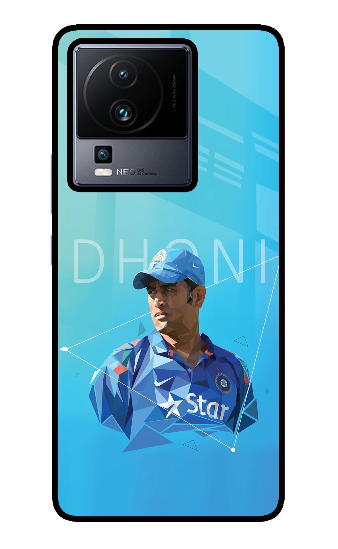 Dhoni Artwork iQOO Neo 7 Pro Glass Case - Dhoni Artwork iQOO Neo 7 Pro Glass Case Dhoni Artwork iQOO Neo 7 Pro Glass Case