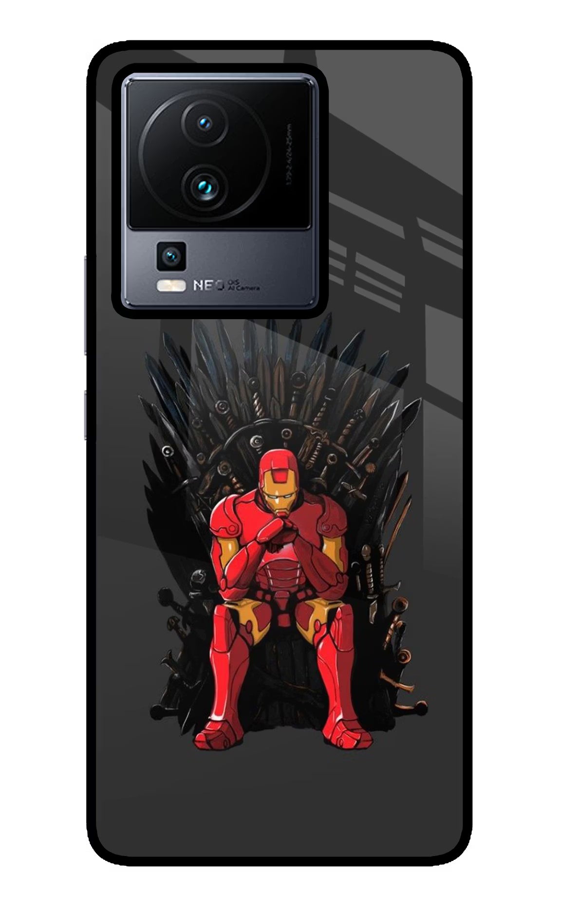 Ironman Throne iQOO Neo 7 Pro Glass Case - Ironman Throne iQOO Neo 7 Pro Glass Case Ironman Throne iQOO Neo 7 Pro Glass Case