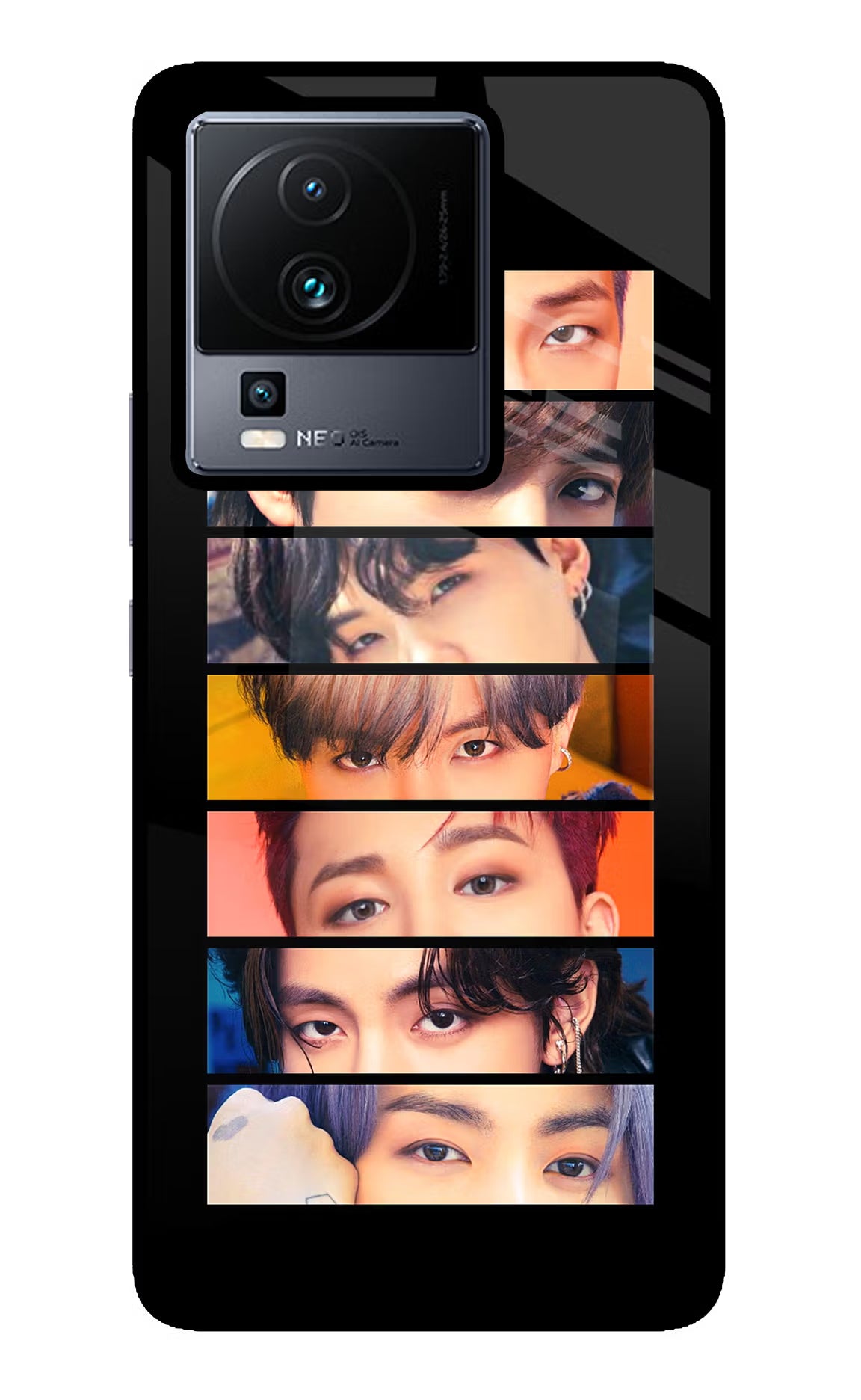 BTS Eyes iQOO Neo 7 Pro Glass Case - BTS Eyes iQOO Neo 7 Pro Glass Case BTS Eyes iQOO Neo 7 Pro Glass Case