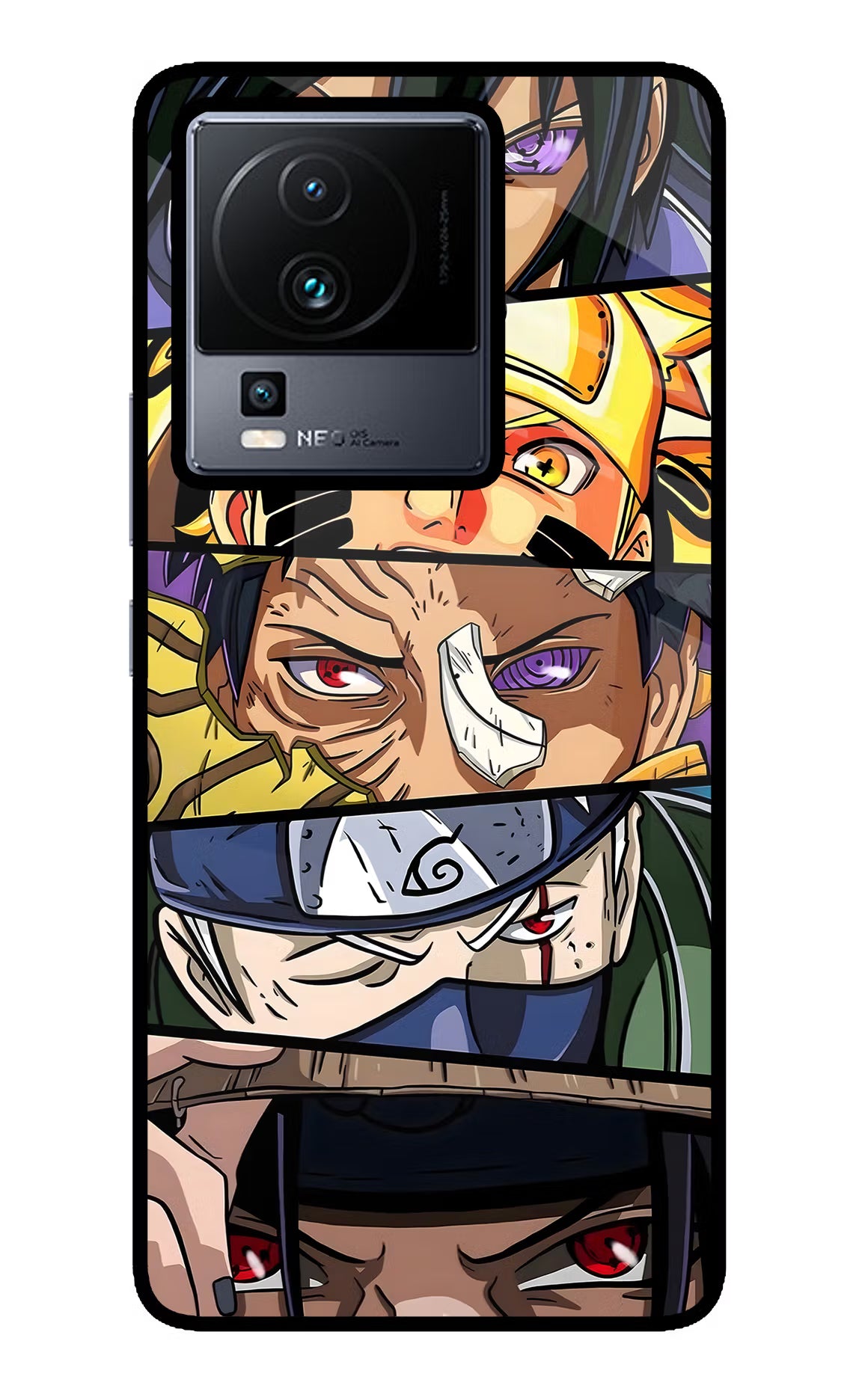 Naruto Character iQOO Neo 7 Pro Glass Case - Naruto Character iQOO Neo 7 Pro Glass Case Naruto Character iQOO Neo 7 Pro Glass Case