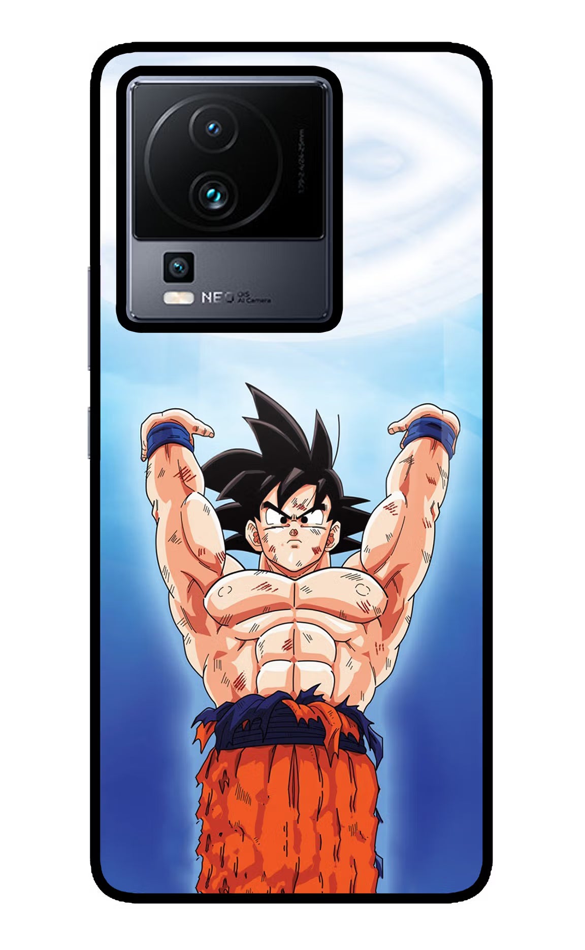 Goku Power iQOO Neo 7 Pro Glass Case Back Cover by Casekaro