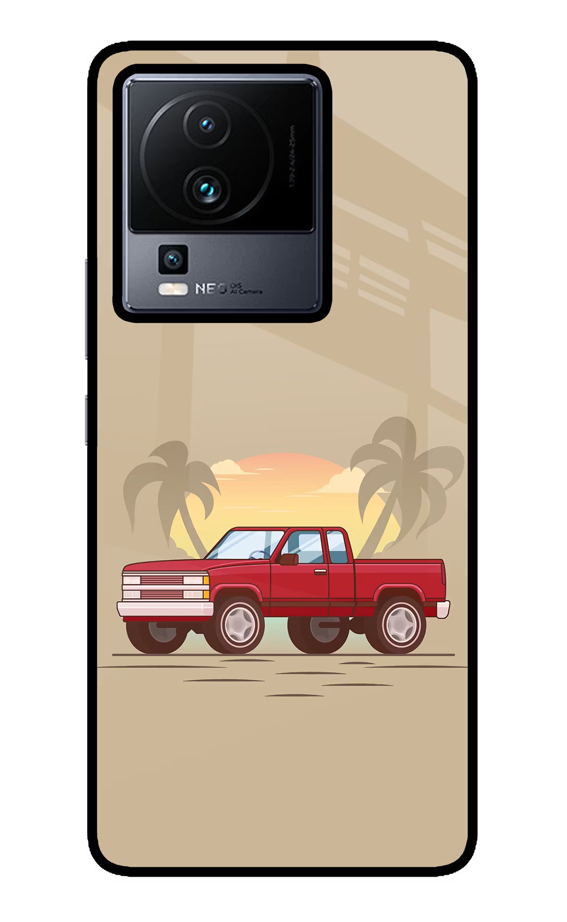 Desert Classic Drive iQOO Neo 7 Pro Back Cover - Desert Classic Drive iQOO Neo 7 Pro Glass Case Back Cover by Casekaro Desert Classic Drive iQOO Neo 7 Pro Glass Case Back Cover by Casekaro