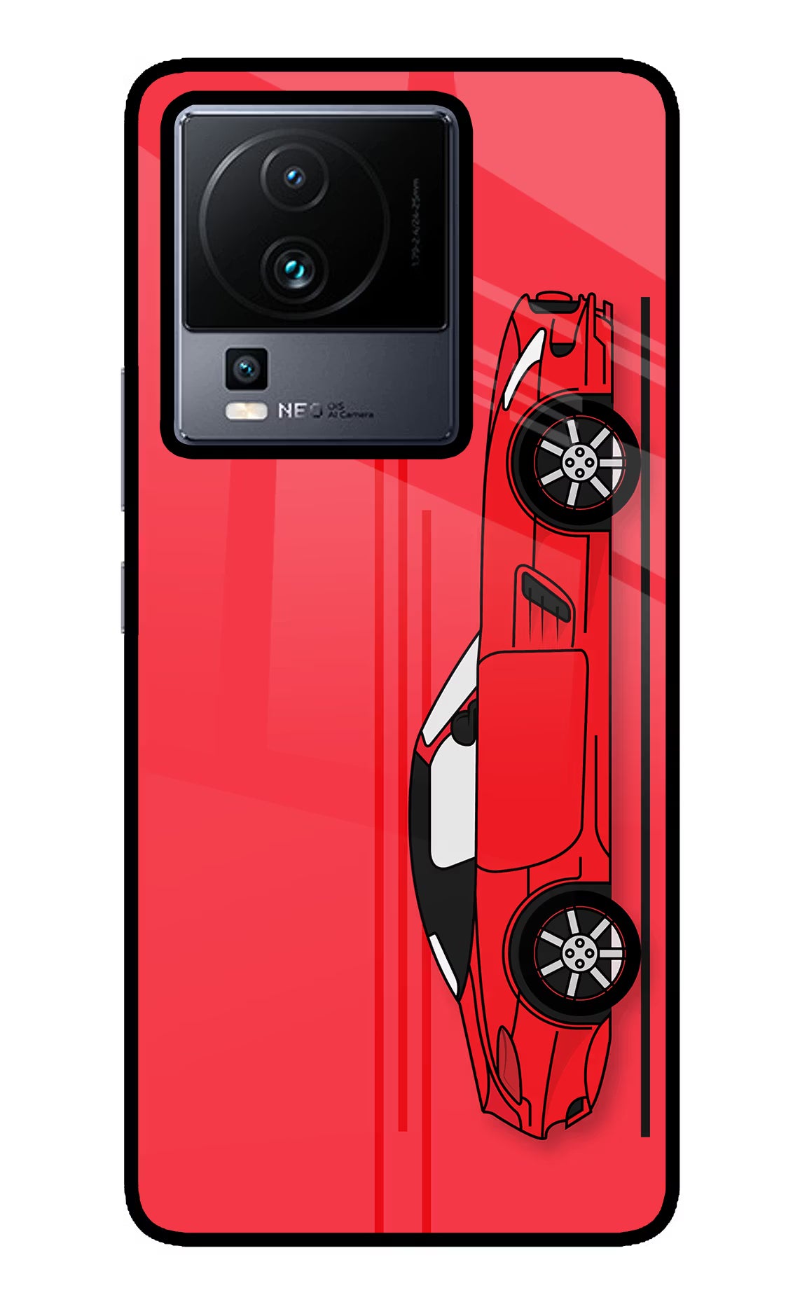 Red Velocity iQOO Neo 7 Pro Glass Case - Red Velocity iQOO Neo 7 Pro Glass Case Red Velocity iQOO Neo 7 Pro Glass Case
