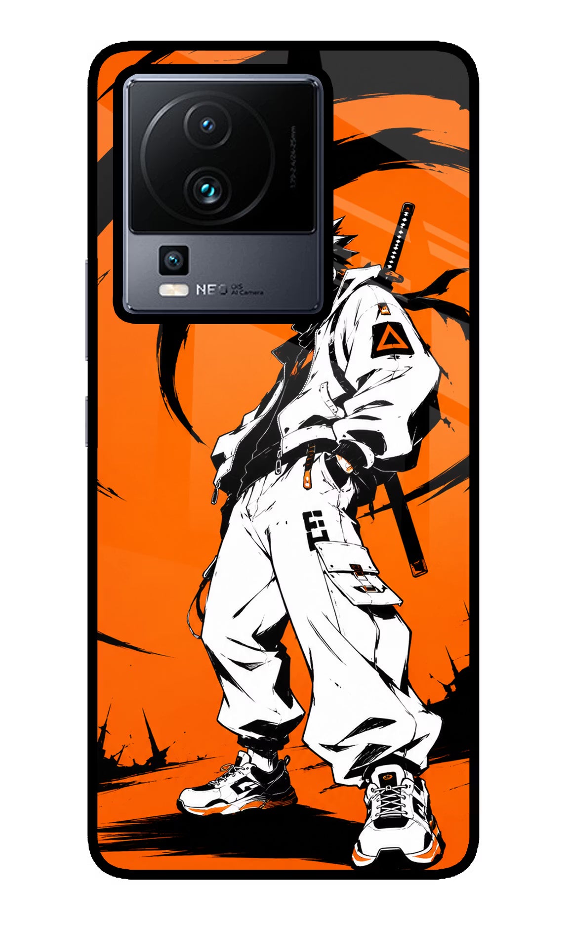 Street Samurai iQOO Neo 7 Pro Back Cover - Street Samurai iQOO Neo 7 Pro Glass Case Back Cover by Casekaro Street Samurai iQOO Neo 7 Pro Glass Case Back Cover by Casekaro