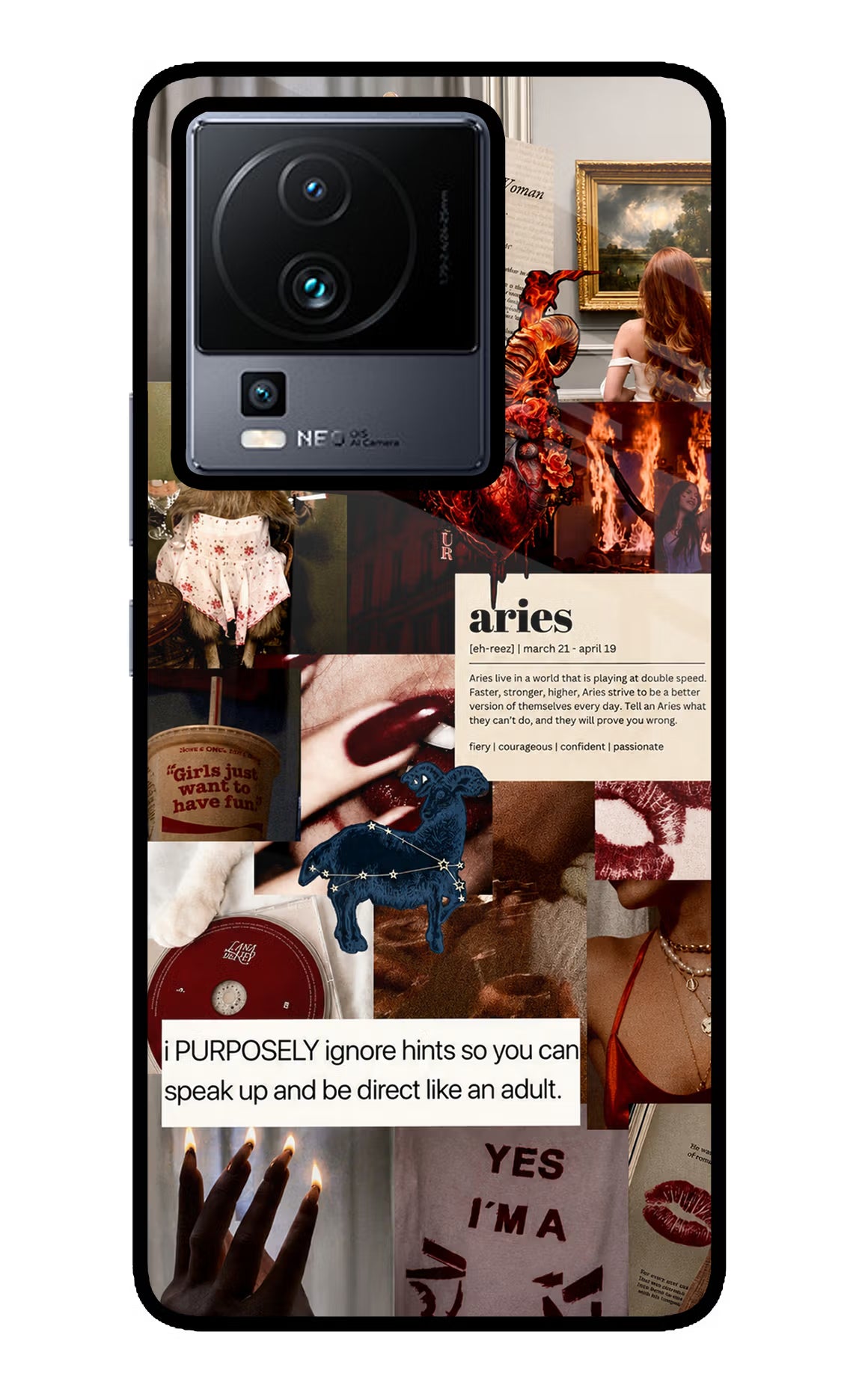 Zodiac Aries iQOO Neo 7 Pro Glass Case - Zodiac Aries iQOO Neo 7 Pro Glass Case Zodiac Aries iQOO Neo 7 Pro Glass Case