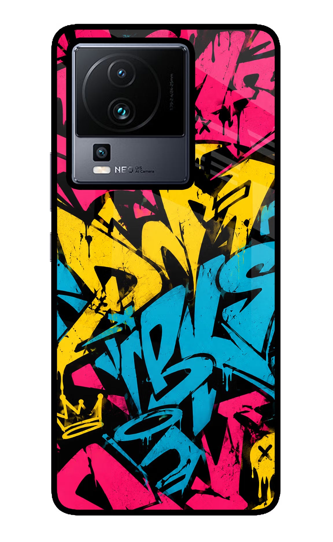 Graffiti Vibe iQOO Neo 7 Pro Glass Case - Graffiti Vibe iQOO Neo 7 Pro Glass Case Graffiti Vibe iQOO Neo 7 Pro Glass Case