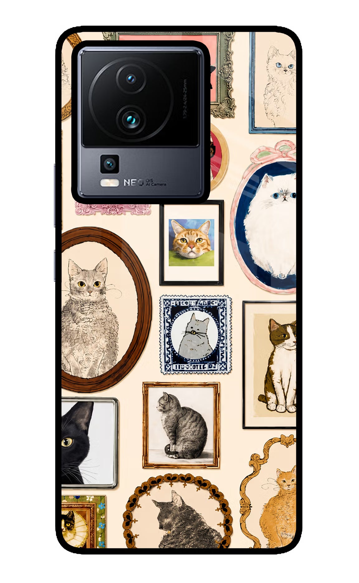 Mirror Cats iQOO Neo 7 Pro Glass Case - Mirror Cats iQOO Neo 7 Pro Glass Case Mirror Cats iQOO Neo 7 Pro Glass Case