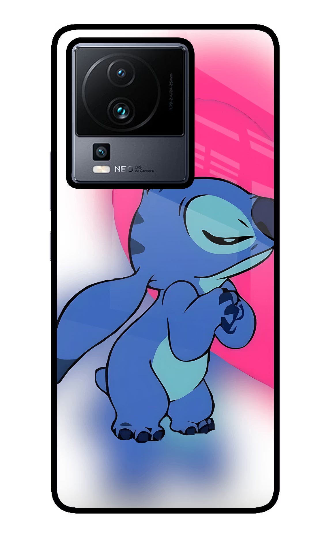Stitch Hug iQOO Neo 7 Pro Glass Case - Stitch Hug iQOO Neo 7 Pro Glass Case Stitch Hug iQOO Neo 7 Pro Glass Case