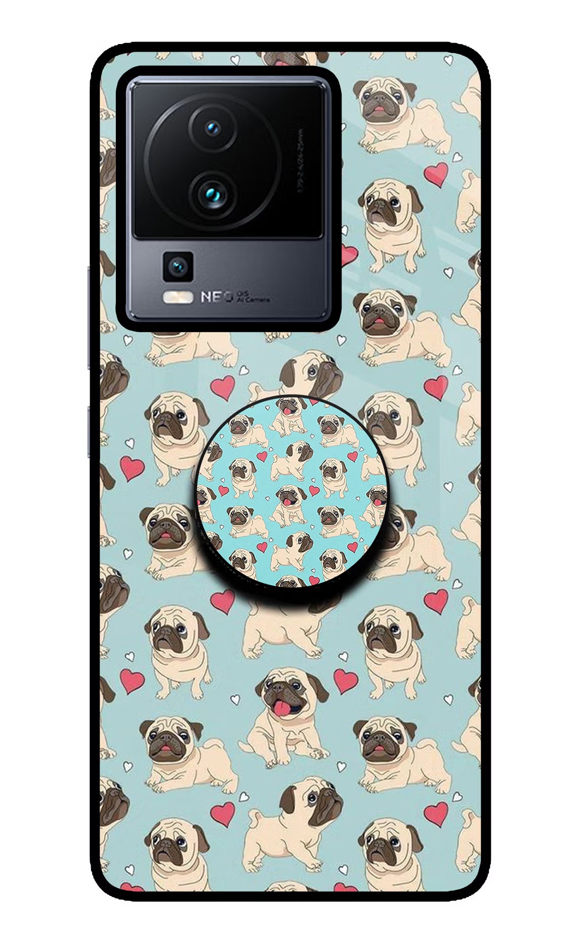Pug Dog iQOO Neo 7 Pro Pop Case - Pug Dog iQOO Neo 7 Pro Pop Case by Casekaro Pug Dog iQOO Neo 7 Pro Pop Case by Casekaro