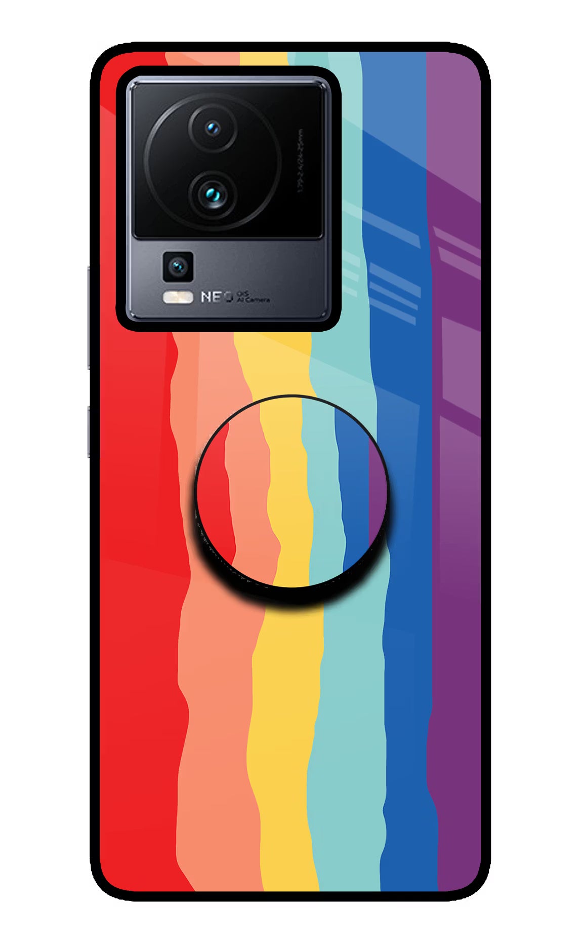 Rainbow iQOO Neo 7 Pro Pop Case - Rainbow iQOO Neo 7 Pro Pop Case by Casekaro Rainbow iQOO Neo 7 Pro Pop Case by Casekaro