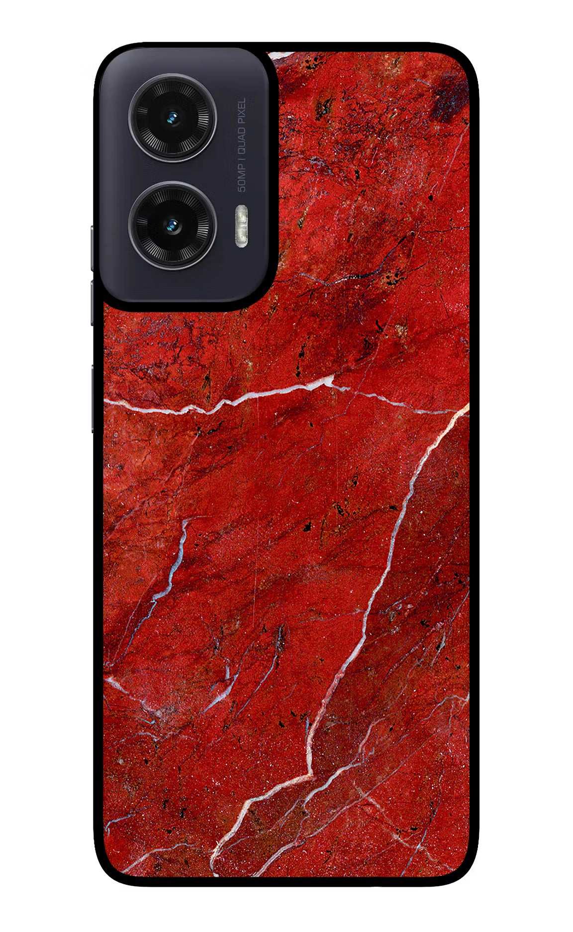 Red Marble Design Moto G35 5G Glass Case - Red Marble Design Moto G35 5G Glass Case Red Marble Design Moto G35 5G Glass Case