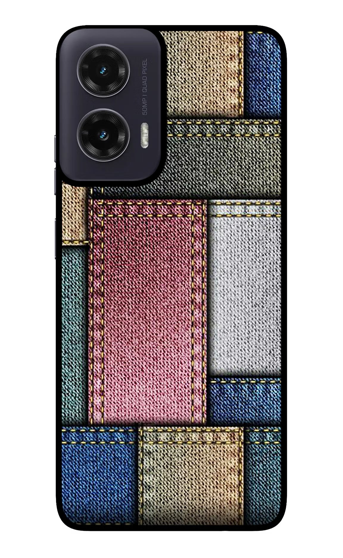 Multicolor Jeans Moto G35 5G Glass Case - Multicolor Jeans Moto G35 5G Glass Case Multicolor Jeans Moto G35 5G Glass Case