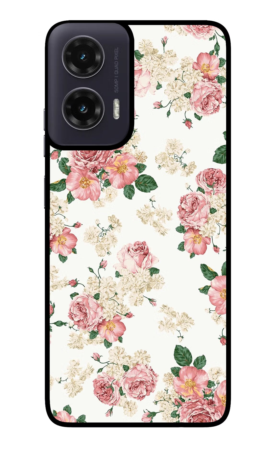 Flowers Moto G35 5G Glass Case - Flowers Moto G35 5G Glass Case Flowers Moto G35 5G Glass Case
