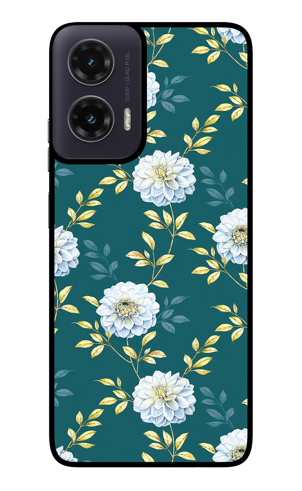 Flowers Moto G35 5G Glass Case - Flowers Moto G35 5G Glass Case Flowers Moto G35 5G Glass Case