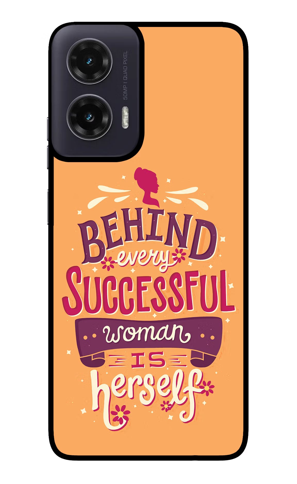 Behind Every Successful Woman There Is Herself Moto G35 5G Glass Case - Behind Every Successful Woman There Is Herself Moto G35 5G Glass Case Behind Every Successful Woman There Is Herself Moto G35 5G Glass Case