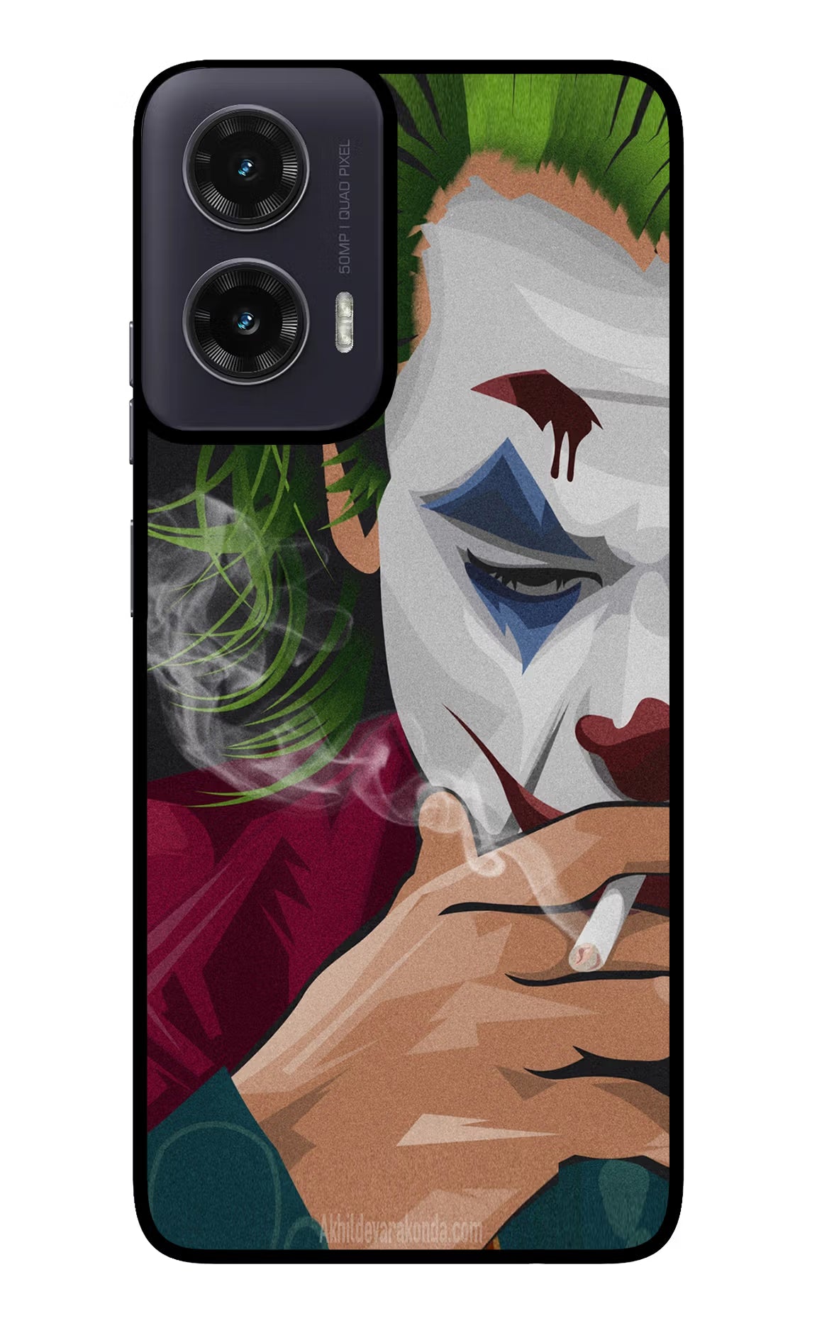 Joker Smoking Moto G35 5G Glass Case - Joker Smoking Moto G35 5G Glass Case Joker Smoking Moto G35 5G Glass Case