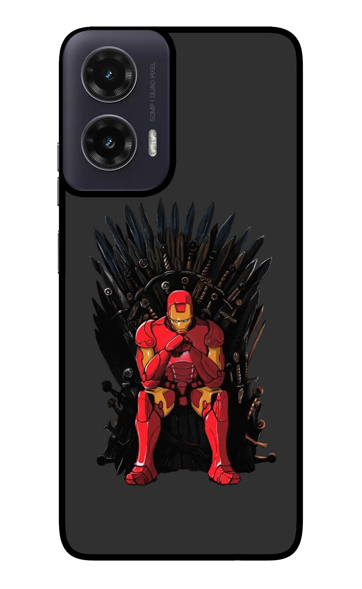 Ironman Throne Moto G35 5G Glass Case - Ironman Throne Moto G35 5G Glass Case Ironman Throne Moto G35 5G Glass Case