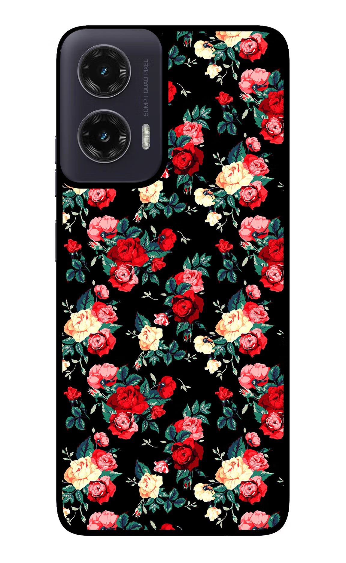 Rose Pattern Moto G35 5G Glass Case - Rose Pattern Moto G35 5G Glass Case Rose Pattern Moto G35 5G Glass Case