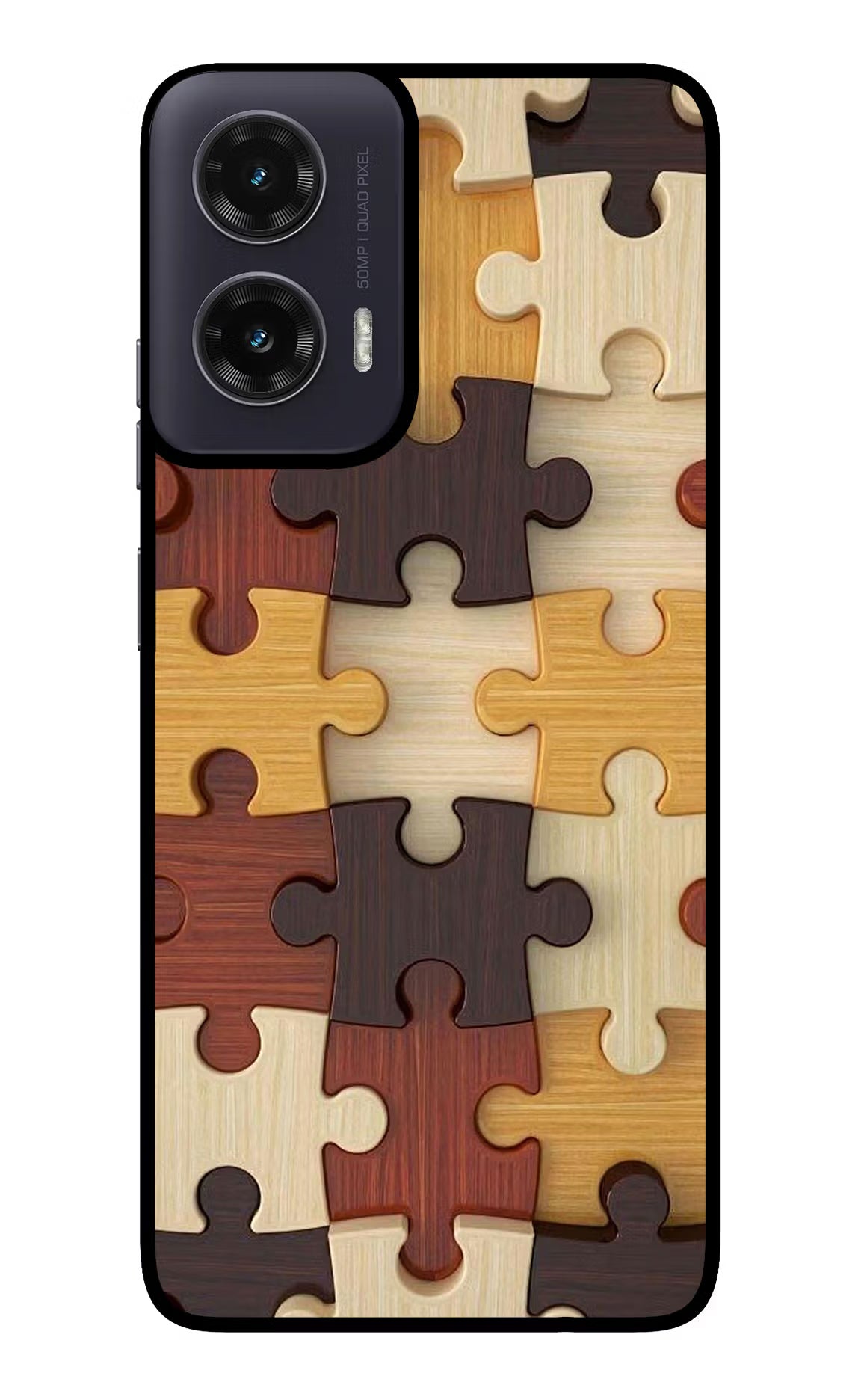 Wooden Puzzle Moto G35 5G Glass Case - Wooden Puzzle Moto G35 5G Glass Case Wooden Puzzle Moto G35 5G Glass Case