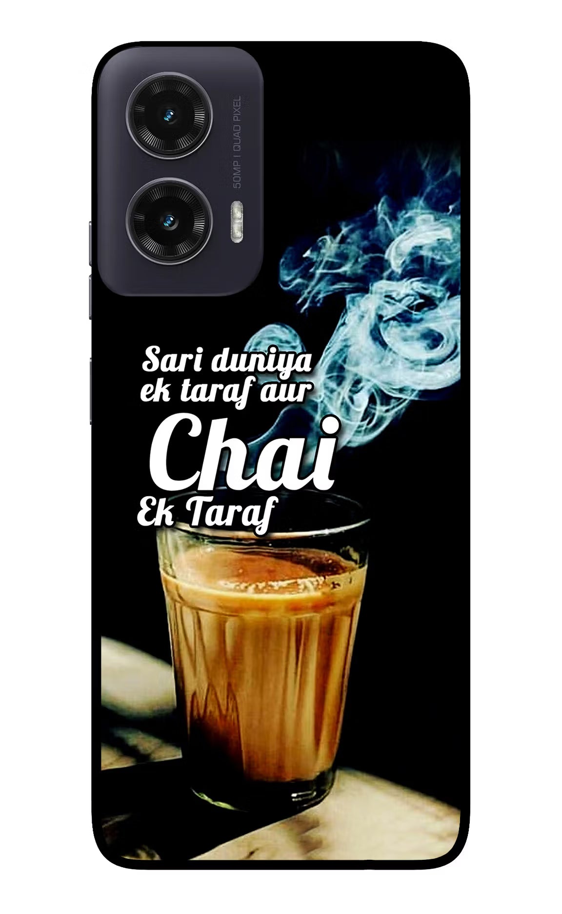 Chai Ek Taraf Quote Moto G35 5G Glass Case - Chai Ek Taraf Quote Moto G35 5G Glass Case Chai Ek Taraf Quote Moto G35 5G Glass Case