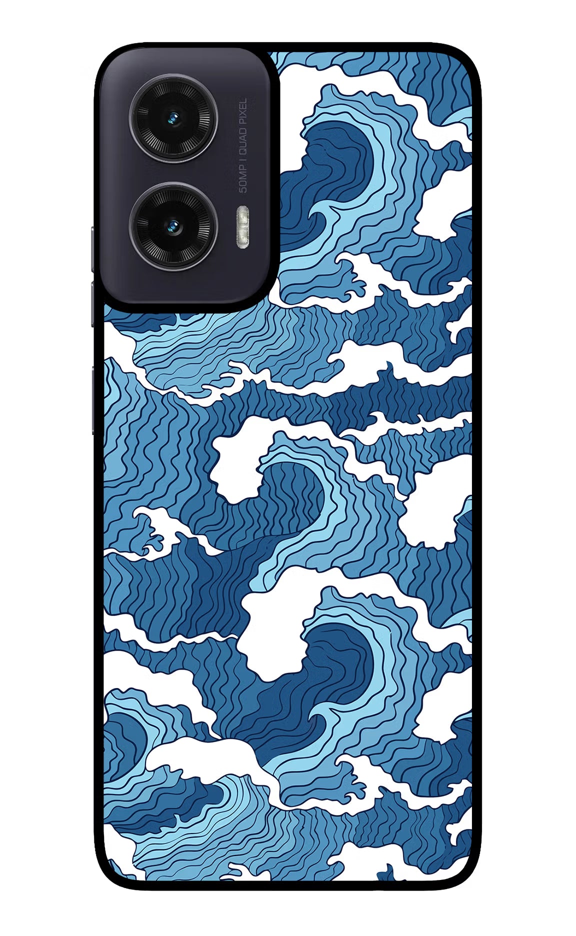 Blue Waves Moto G35 5G Glass Case - Blue Waves Moto G35 5G Glass Case Blue Waves Moto G35 5G Glass Case