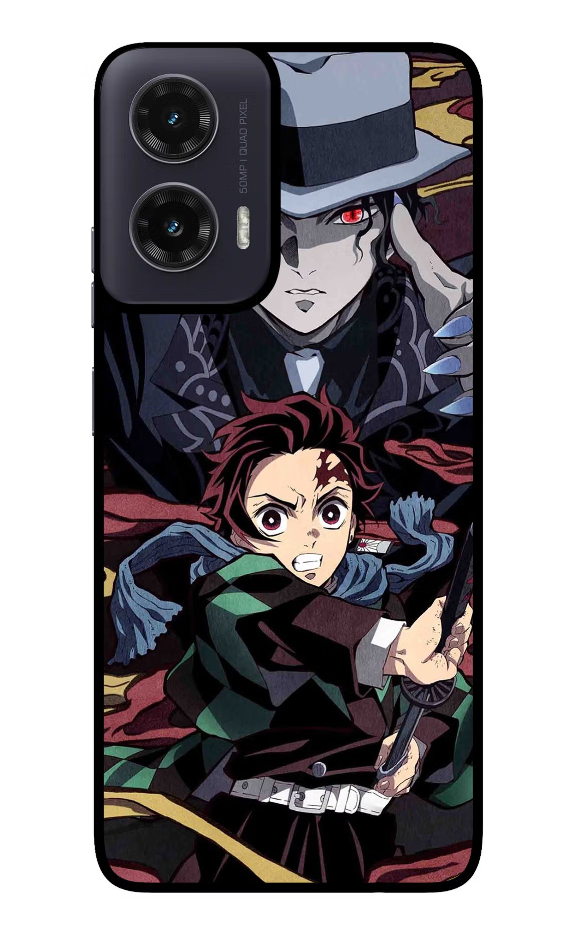 Demon Slayer Moto G35 5G Glass Case - Demon Slayer Moto G35 5G Glass Case Demon Slayer Moto G35 5G Glass Case
