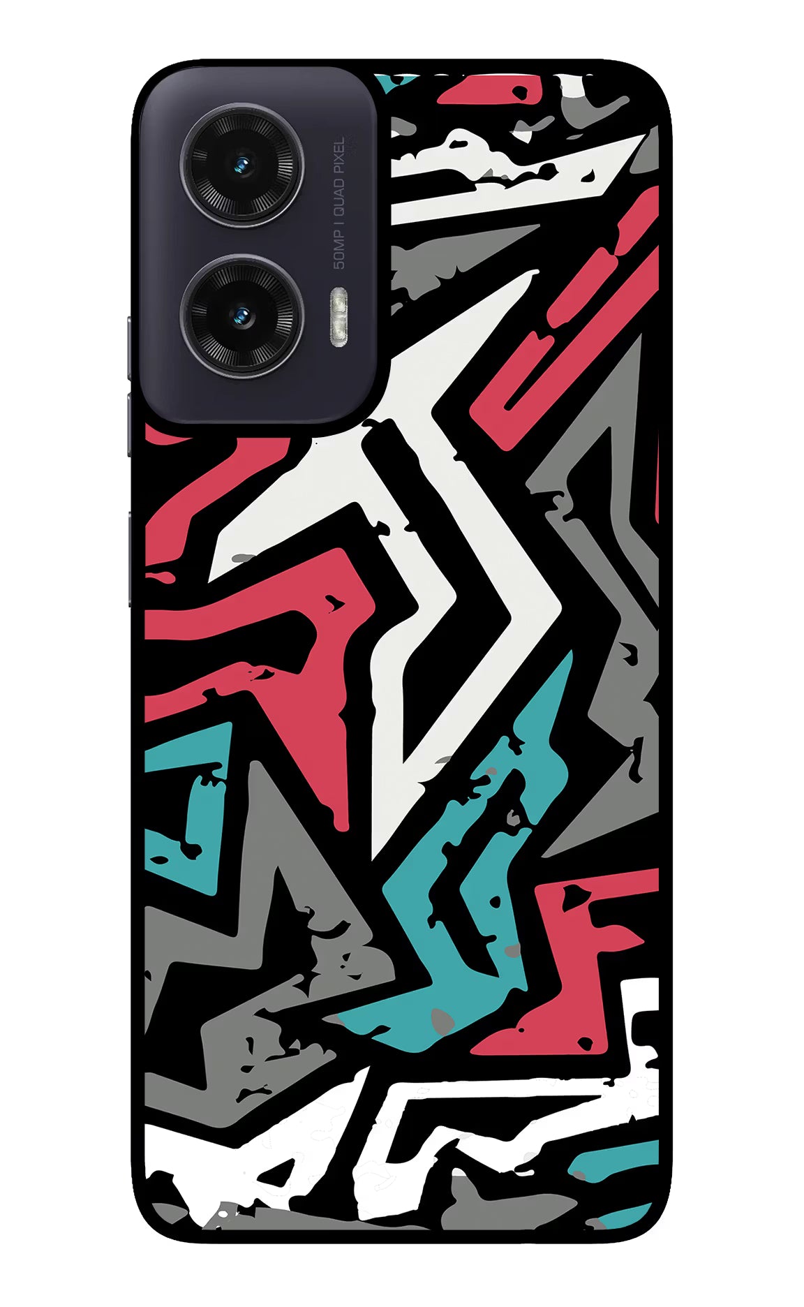 Geometric Graffiti Moto G35 5G Glass Case - Geometric Graffiti Moto G35 5G Glass Case Geometric Graffiti Moto G35 5G Glass Case