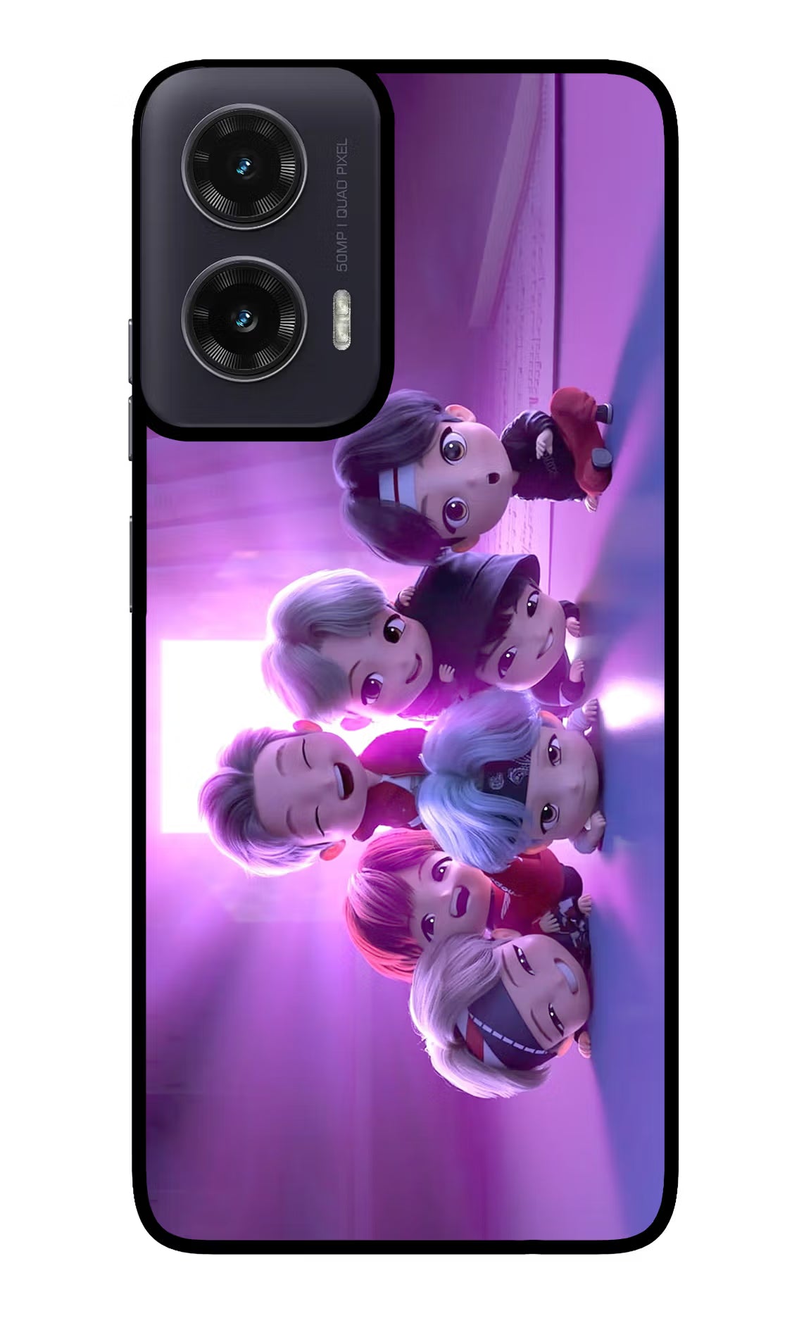 BTS Chibi Moto G35 5G Glass Case - BTS Chibi Moto G35 5G Glass Case BTS Chibi Moto G35 5G Glass Case